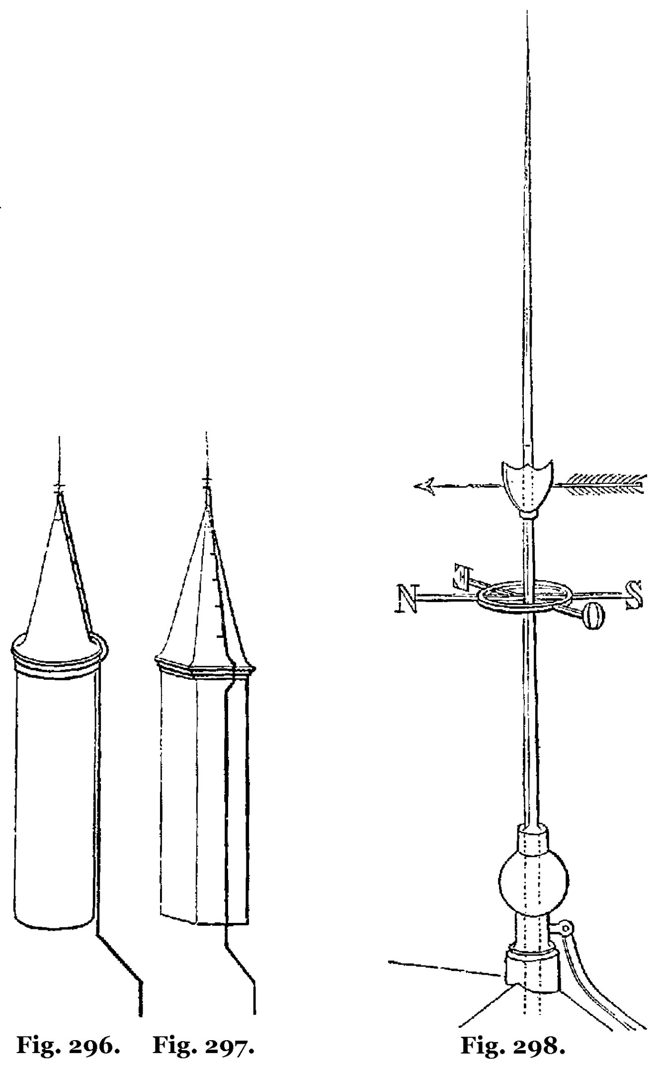 Patentzeichnung eines Raketenwerfers mit zylindrischem Körper, spitzer Spitze, Seitengriff und angeschlossenem Stab, der über Drähte und Kabel verbunden ist.