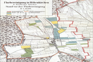 Ein Plakat mit einer detaillierten Karte von Heidelberg, Deutschland, mit Text oben und unten.