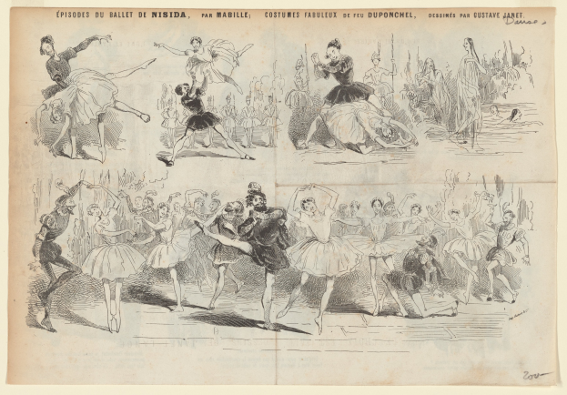 Illustration von Menschen, die in einer lebendigen, synchronisierten Pose tanzen, mit begleitendem Text, der die Ereignisdetails beschreibt.