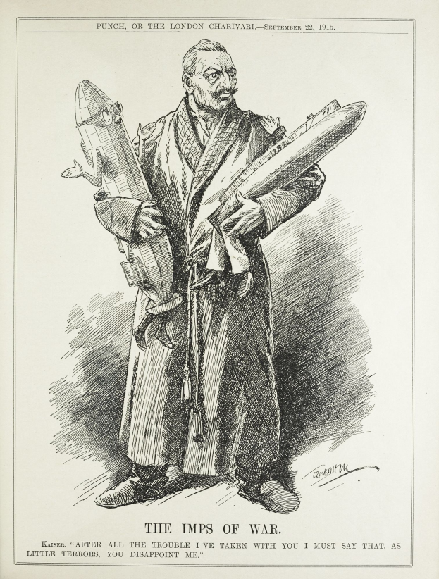 Altes Buch mit dem Titel "Die Kriegsgeister" und einer Illustration eines Mannes mit einer Rakete.