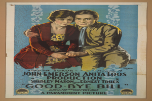 Filmplakat für 'Good Bye Bill' mit einem Mann und einer Frau und auffälligem Titeltext.